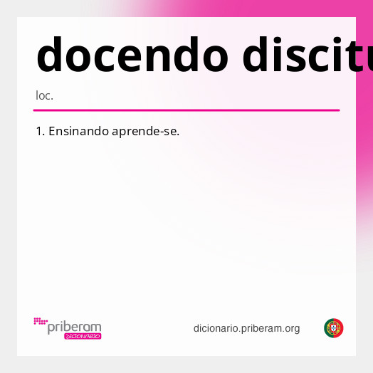 Significado de docendo discitur
